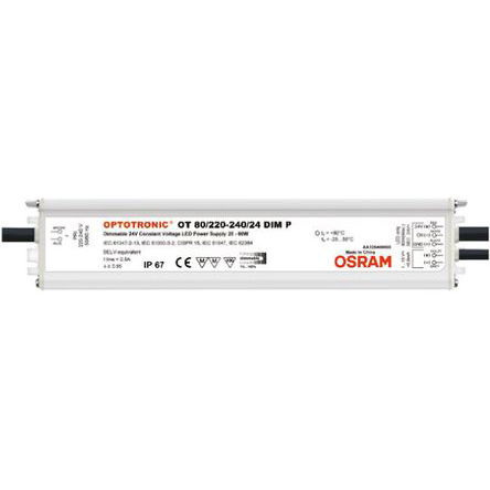 Osram - OT 80/220-240/24 DIM P - Osram OPTOTRONIC OT ϵ LED  OT 80/220-240/24 DIM P, 198  264 V, 24V, 3.3A, 80W		