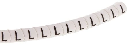 HellermannTyton - 901-10374 - HellermannTyton Helagrip ϵ 250װ ׵׺ Ϲ̶ ±ʶ 912-40736, 3.5mm, 3.3 mm, 1  3mmֱ, ӡ"L"ͼ		