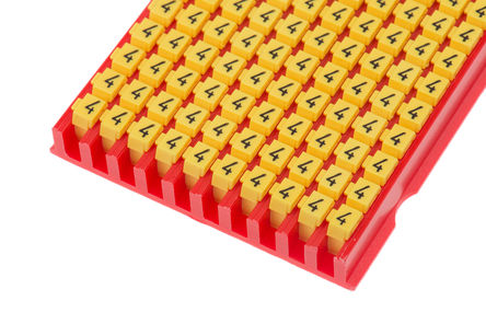 HellermannTyton - 561-05004 - HellermannTyton WIC ϵ 200װ ɫ й̶ ±ʶ 561-05004, 3mm, 5 mm, 2  2.8mmֱ, ӡ"4"ͼ		