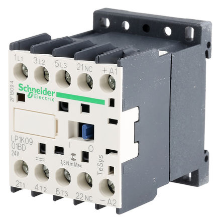 Schneider Electric - LP1K0901BD - Schneider Electric TeSys K LP1K ϵ Ӵ LP1K0901BD, 3 , 9 A, 24 V ֱȦ		