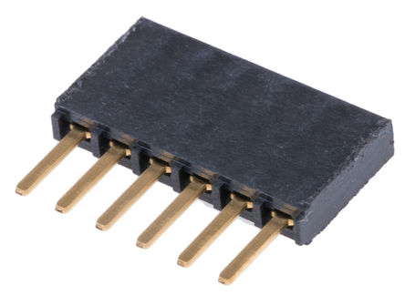 Samtec - SSW-106-02-G-S - Samtec SSW ϵ�� 1�� 6· ֱ 2.54mm�ھ� ͨ�� ӡˢ��·����� SSW-106-02-G-S, ���Ӷ˽�, ��԰�		