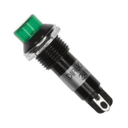 Dialight - 612-3232-140F - Dialight 612-3232-140F ͹ ɫ  LED, ӽӶ, 12.5mmװ׳ߴ, 24 V ֱ		