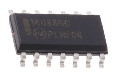 ON Semiconductor - MC14066BDG - ON Semiconductor MC14066BDG ģ⿪, ĵ, 12 V, 15 V, 5 V, 9 VԴ, 14 SOICװ		
