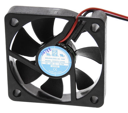 RS Pro - OD5010-12HSS - RS Pro OD5010 ϵ 1.44W 12 V ֱ  OD5010-12HSS, 19m3/h, 5200rpm, 50 x 50 x 10.5mm		
