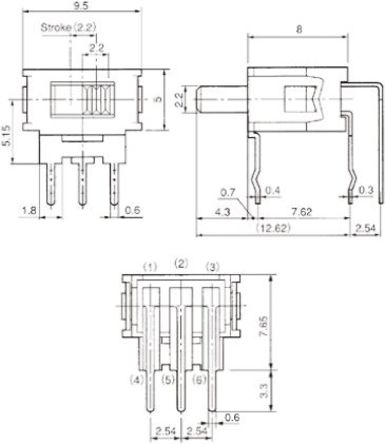 Fujisoku - AS2N-6M-10-Z - Fujisoku AS2N-6M-10-Z ˫˫ ͨ  ,  - , 50 mA		