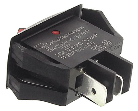 Carlingswitch - RCR-30090000 - Carlingswitch RCR-30090000  ɫ/ɫ ̰忪, 16 A @ 250 V 		