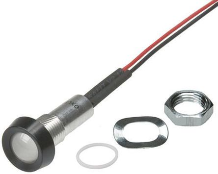 Oxley - STR/LH/8/FL30/YW - Oxley STR/LH/8/FL30/YW  ɫ LED ָʾ, ߽Ӷ, 8mmװ׳ߴ, 2.2 V		