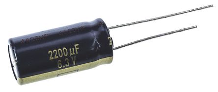 Panasonic - EEUFK0J222 - Panasonic FK  ϵ 6.3 V ֱ 2200F ͨ  EEUFK0J222, 20%ݲ, +105C		