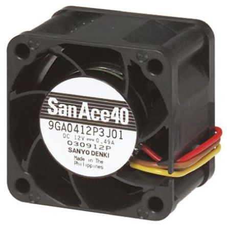 Sanyo Denki - 9GA0612P1K60 - Sanyo Denki GA ϵ 11.4W 12 V ֱ  9GA0612P1K60, 90m3/h, 14800rpm, 60 x 60 x 38mm		
