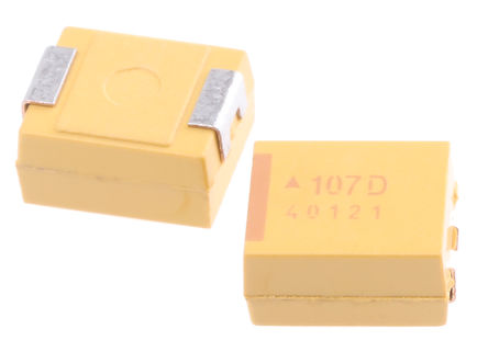 AVX - TPSV107K020R0085 - AVX TPS ϵ 100F 10% SMD  TPSV107K020R0085, 20 V ֱ, 7361-38 װ, 85m ESR, +125C		