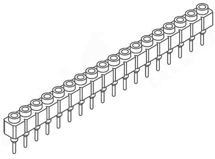 Samtec - SS-118-T-2-N - Samtec SS ϵ 1 18· ֱ 2.54mmھ ͨ ӡˢ· SS-118-T-2-N, Ӷ˽, ԰		