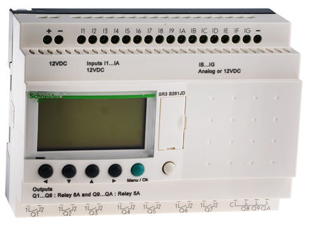 Schneider Electric - SR3B261JD - Schneider Electric Zelio Logic 2 ϵ SR3B261JD ߼, ̵, 16 x , 10 x , 12 V ֱ		