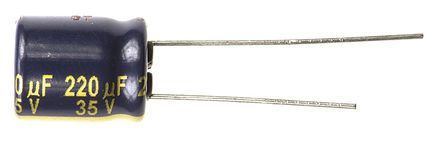 Panasonic - EEUFC1V221 - Panasonic FC  ϵ 35 V ֱ 220F ͨ  EEUFC1V221, 20%ݲ, 90m(ֵ), +105C		