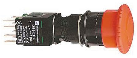 Schneider Electric - XB6AS8342B - Schneider Electric Harmony XB6A ϵ IP65 ť XB6AS8342B, šøλ, ɫ 30mm Ģΰťͷ,  SPST		