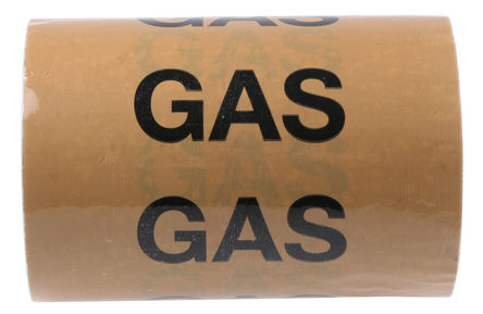 Signs & Labels - PIT60 - Signs & Labels ɫ PPϩ ܵʶ, ԤӡGas, 150mm x33m		