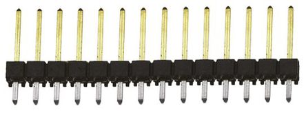 Samtec - TSW-114-14-L-S - Samtec TSW ϵ 14· 2.54mmھ (1) ֱ Ź TSW-114-14-L-S, Ӷ˽, 7.6A, ͨ		