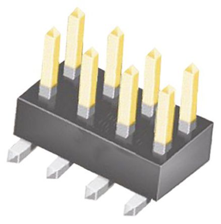 Samtec - TSM-104-01-L-DV - Samtec TSM ϵ 8· 2.54mmھ (2) ֱ Ź TSM-104-01-L-DV, Ӷ˽, 7A, 氲װ		