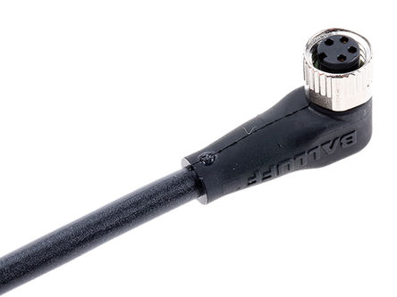 BALLUFF - BCC M324-0000-10-003-PX0434-050 - BALLUFF BCC M324-0000-10-003-PX0434-050 5m M8 4  ĸ ӵ, ʹM8 Angled Connector, -25  +80 °C		