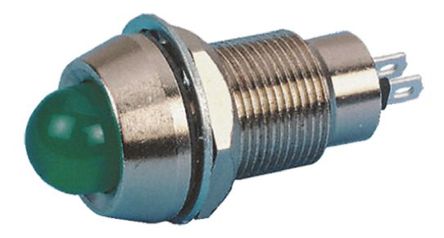 Marl - 514-114-21 - Marl 514-114-21 10 mm ͹ ɫ LED ָʾ, ƬӶ, 12.7mmװ׳ߴ, 12 V ֱ		