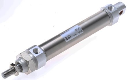 SMC - CD85N25-100-B - SMC C85 ϵ ˫ ϸԲͲ CD85N25-100-B, 100mmг, 1 MPaѹ, 25mm׾, G 1/8˿, -10  +60C		