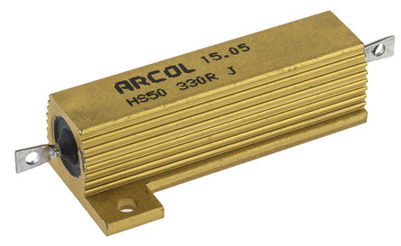 Arcol - HS50 330R J - Arcol HS50 ϵ HS50 330R J 50W 330 5%  尲װ̶ֵ, Ӷ, Ƿװ		