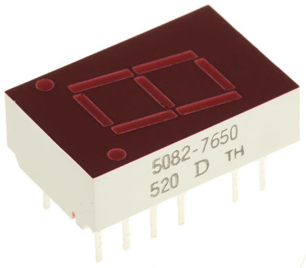 Broadcom - 5082-7650 - Broadcom 1ַ 7  ɫ LED  5082-7650, 1.1 mcd, С, 10.92mmַ, ͨװװ		