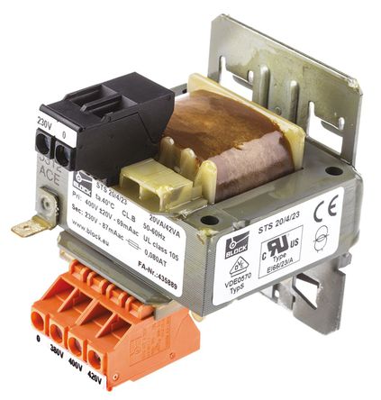 Block - STS20/4/23 - Block 20VA DIN 尲װѹ STS20/4/23, 1, :380V ac, 400V ac, 420V ac μ:230V ac, DIN 		