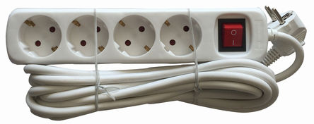 RS Pro - HKX-4N-2M - RS Pro ɫ 4  Դ ߰ HKX-4N-2M, ʽ, 2m , 16A, 250 V		