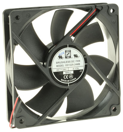 RS Pro - OD1225-24MB - RS Pro OD1225 ϵ 4W 24 V ֱ  OD1225-24MB, 141m3/h, 2050rpm, 120 x 120 x 25mm		