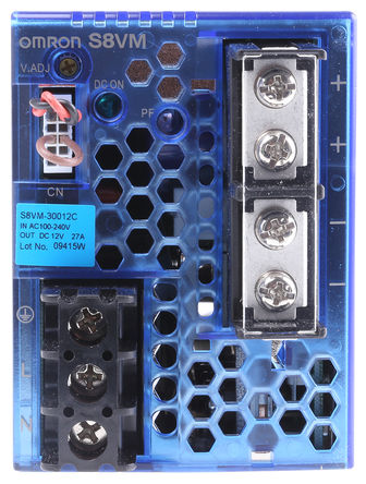 Omron - S8VM-30012C - Omron 300W ģʽ DIN 尲װԴ S8VM30012C, 78%Ч, 264V ac, 27A, 12V dc 12V dc/		