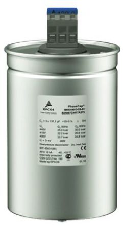 EPCOS - B25667C5237A375 - EPCOS B25667C ϵ 77 (x3)F ۱ϩУPFCĤ B25667C5237A375, -5  +10%, 480 V /525 V , 116mmֱ		