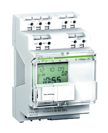 Schneider Electric - CCT15493 - Schneider Electric 2ͨ DIN 쿪 CCT15493, Сʱλ, 100  240 V Դ		
