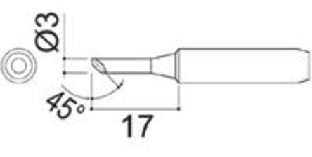 Hakko - 900M-T-3C - Hakko 900M ϵ, 3 mm 45 Բ ͷ, ʹHakko 701Hakko 702BHakko 928 ̨		