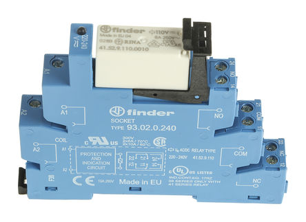Finder - 38.52.0.240.0060 - Finder 38.52.0.240.0060 ˫˫ DIN ӿڼ̵ģ, 240V ac		