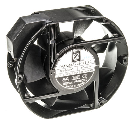 RS Pro - OA172SAP-22-1TBXC - RS Pro OA172S ϵ 35W 230 V   OA172SAP-22-1TBXC, 399m3/h, 3200rpm, 172 (Dia.) x 51mm		