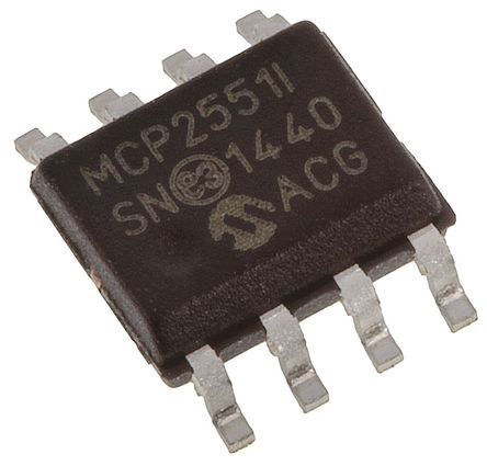 Microchip - MCP2551-I/SN - Microchip MCP2551-I/SN 1Mbit/s CAN շ, ֧ISO 11898׼, ˯ߣϵ, 8 SOICװ		