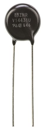 Panasonic - ERZV14D431 - Panasonic ZNR ϵ 450pF 50A 710V ѹ ERZV14D431, 15.5 (Dia.) x 6mm		