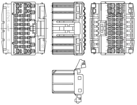 TE Connectivity - 175442-6 - TE Connectivity Multilock 040/070 ϵ 3.5mm ھ 2  12 ·  PCB  175442-6		