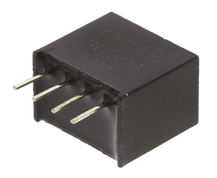 Recom - RI-0512S - Recom RI ϵ 2W ʽֱ-ֱת RI-0512S, 4.5  5.5 V ֱ, 12V dc, 167mA, 1kVѹ, 85%Ч, SIPװ		
