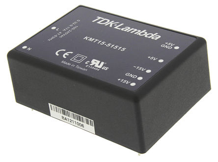 TDK-Lambda - KMT15-51515 - TDK-Lambda 15W 3 ǶʽģʽԴSMPS KMT15-51515, 100  375 V dc, 90  264 V ac, 5 V, 15 V		