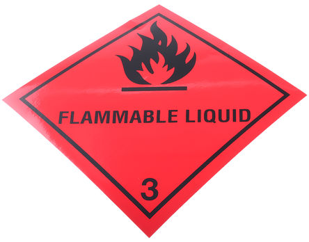 Signs & Labels - C35B/S - Signs & Labels C35B/S 1װ Ӣ  ϩ Σվǩ “ȼҺ“, 200 x 200mm		