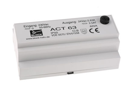 Block - ACT63 - Block 63VA ѹ ACT63, 1, :230V ac μ:24V ac, DIN 		