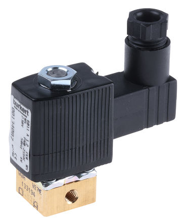 Burkert - 134087 - Burkert 6011 ϵ 2˿ ͭ ŷ 134087, 21 bar, M5˿, NC, 230 V 		