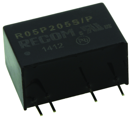 Recom - R05P205S/P - Recom 2W ʽֱ-ֱת R05P205S/P, 4.5  5.5 V ֱ, 5V dc, 400mA, 2.6kV acѹ, SIPװ		