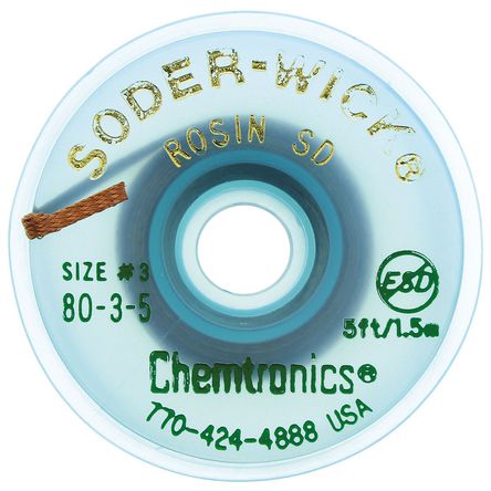 Chemtronics - 80-3-5 - Chemtronics 1.5m 吸锡编带, 2mm宽		