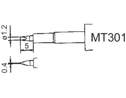 Weller - MT301 - Weller MT ϵ MT301, 1.19 mm ֱ ͷ, ʹMT1501 ӱ		