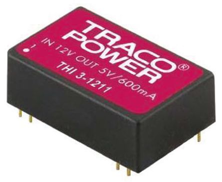TRACOPOWER - THI 3-0522 - TRACOPOWER THI 3 ϵ 3W ʽֱ-ֱת THI 3-0522, 4.5  5.5 V ֱ, 12V dc, 125mA		