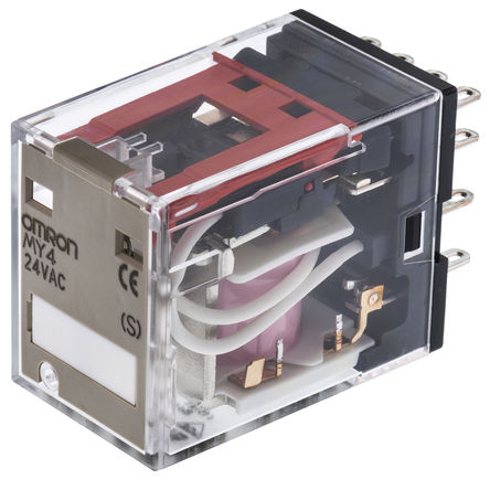 Omron - MY4 24AC (S) - Omron MY4 24AC (S) 4 ˫ ʽ Ǳ̵, 5 A, 24V ac		