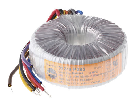 Nuvotem Talema - 91958-P2S2 - Nuvotem Talema 160VA 2 αѹ 91958-P2S2, 2 x 12V acμѹ, 105 (Dia.) x 42mm, 50  60 Hz		