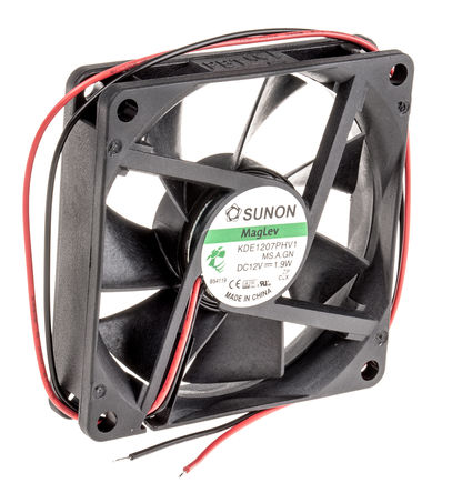 Sunon - KDE1207PHV1.MS.A.GN - Sunon KDE ϵ 1.9W 12 V ֱ  KDE1207PHV1.MS.A.GN, 46m3/h, 3300rpm, 70 x 70 x 15mm		